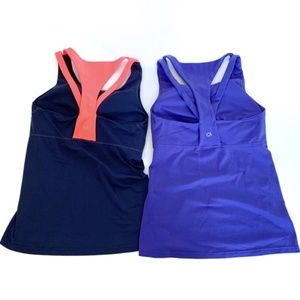 2 GAP active tank - racerback, blue pink, SMALL